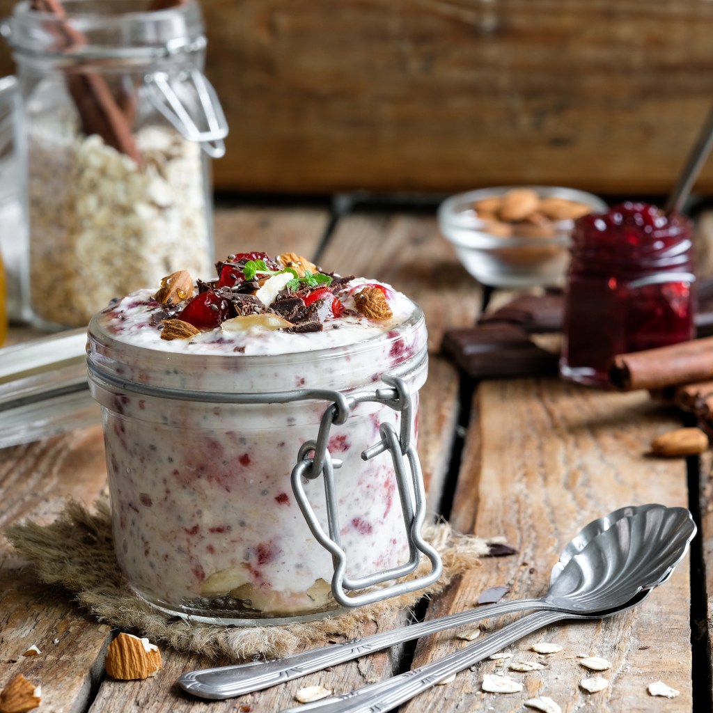 cherry lactation overnight oats